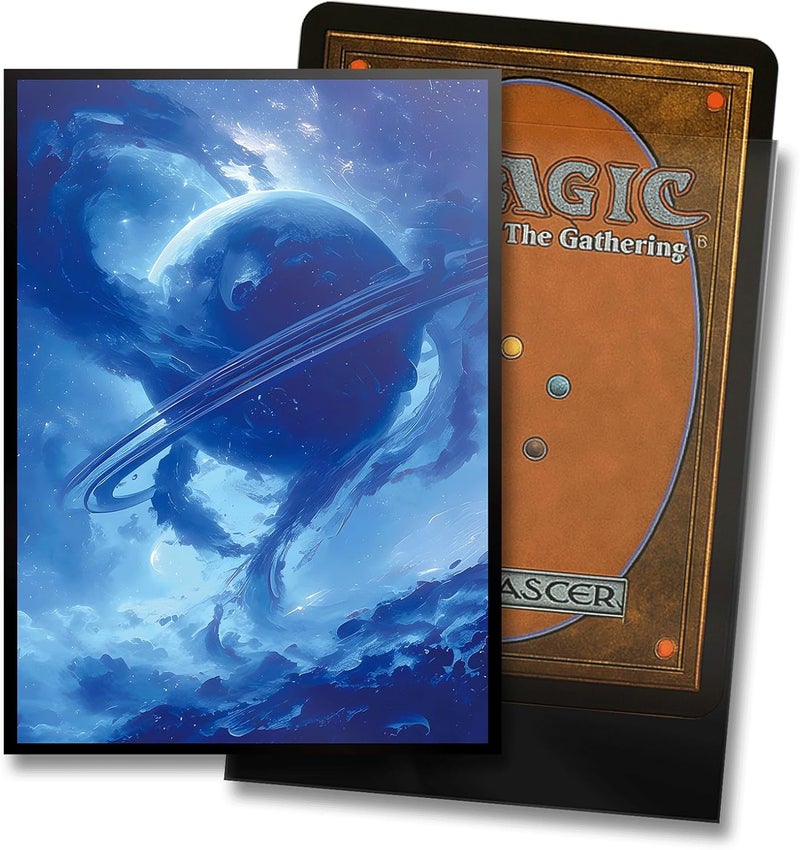 Kiiransr MTG Card Sleeves - Island - Planet Basic Lands Series - Ultra Clear Front & Matte Finish Back, 100 Count Standard Size Matte Art Sleeve for Magic The Gathering - Image 2